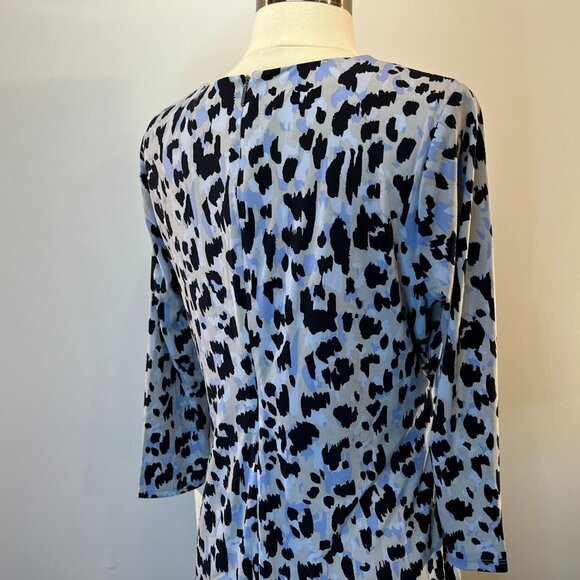 ELLEN TRACY Women's True Blue Leopard Expression Dress - Size PL - NWT - Picture 4 of 6